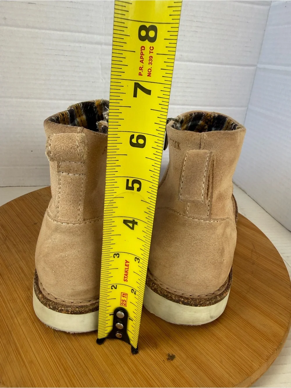 Birkenstock Melrose Suede Leaather Ankle Boots Women Sz 39 US 8 In Tan Nude